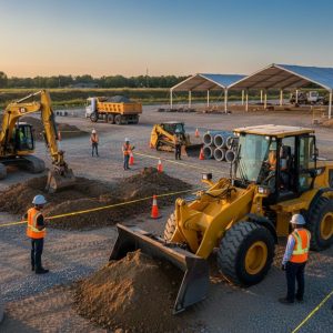 Front Loader, Excavator, Dump Truck, and Skid Steer Loader